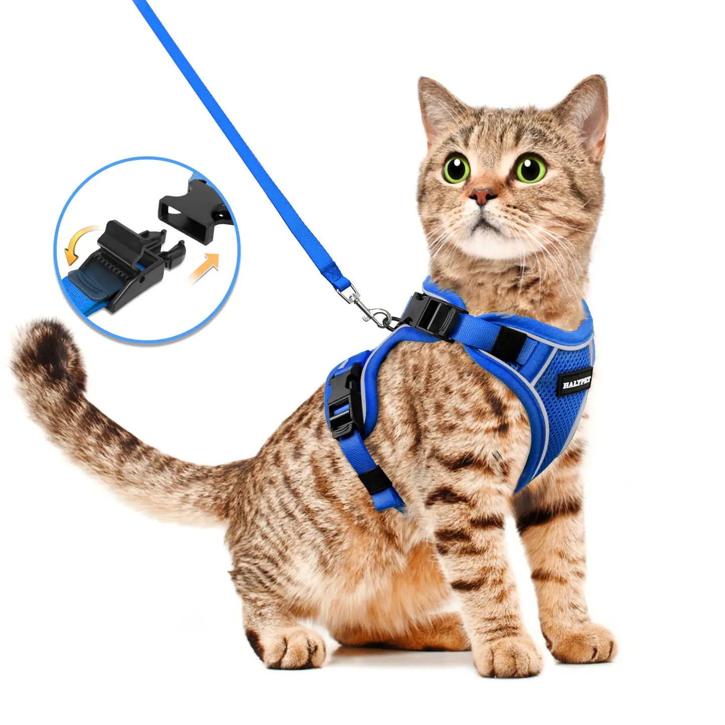 Adjustable Pet Harness & Leash Set,Counts Breathable Mesh Cat Harness with Leash,Escape Proof Harness, Pet Supplies for Outdoor Walking Fathersdaygift