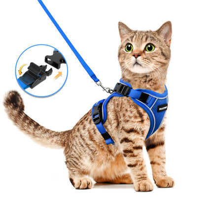 Adjustable Pet Harness & Leash Set,Counts Breathable Mesh Cat Harness with Leash,Escape Proof Harness, Pet Supplies for Outdoor Walking Fathersdaygift